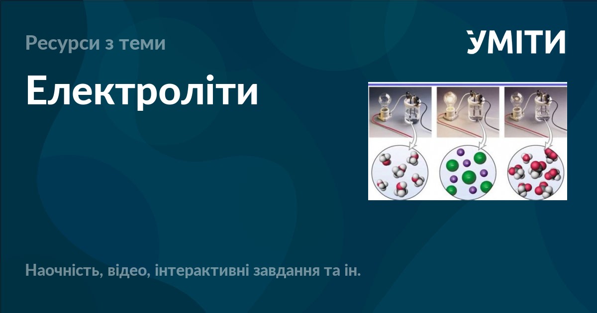Електроліти – УМІТИ