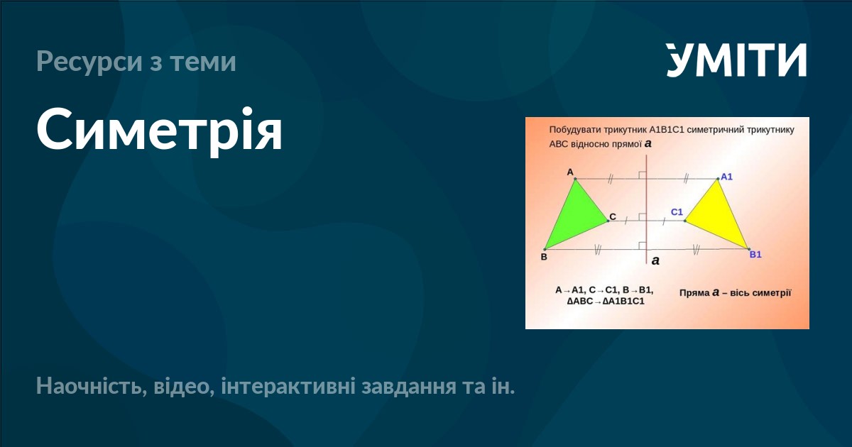 Симетрія – УМІТИ